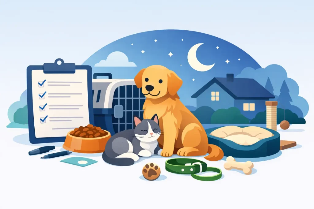 Overnight Pet Sitting Checklist for Happy Pets