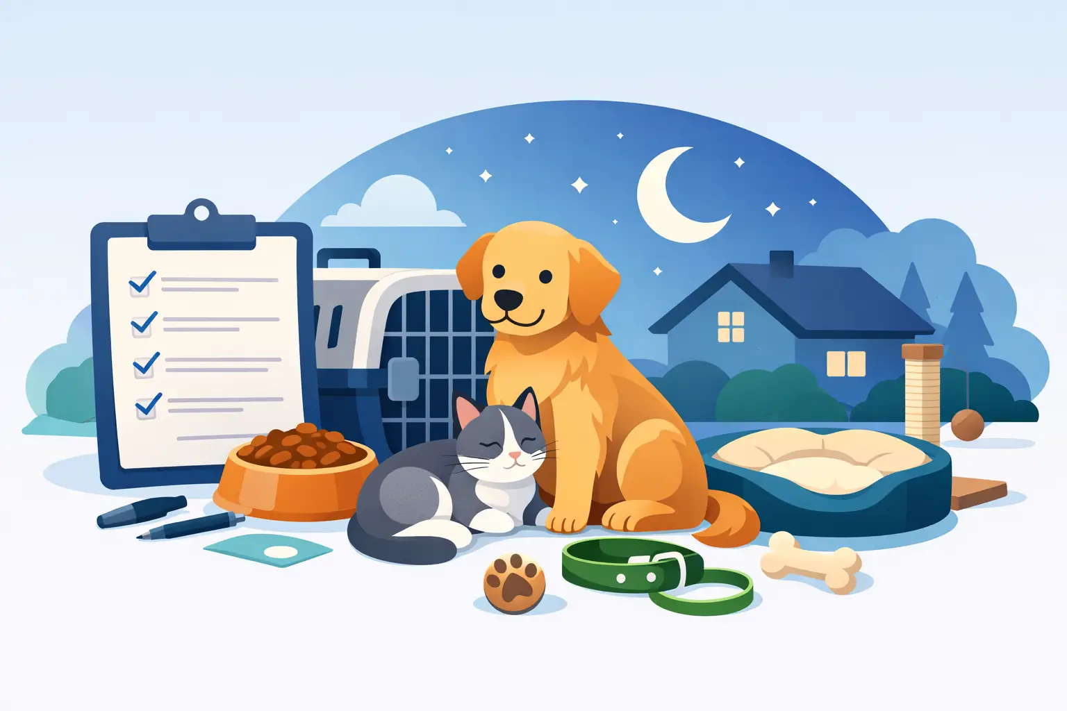 Overnight Pet Sitting Checklist for Happy Pets