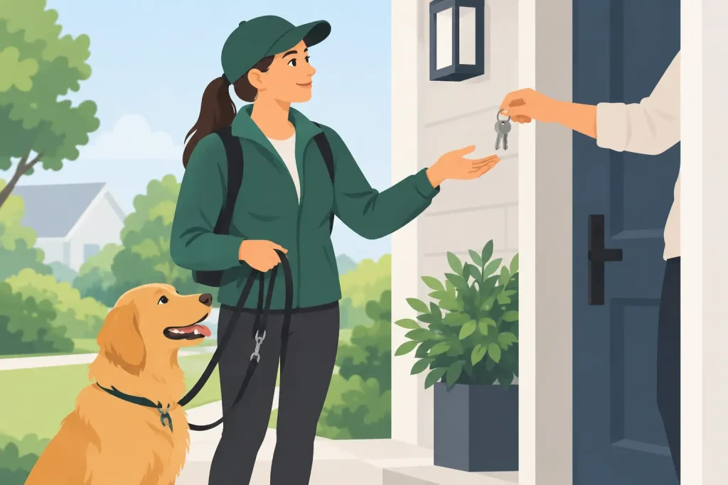 Can Dog Walkers Collect Keys? A Safe Approach