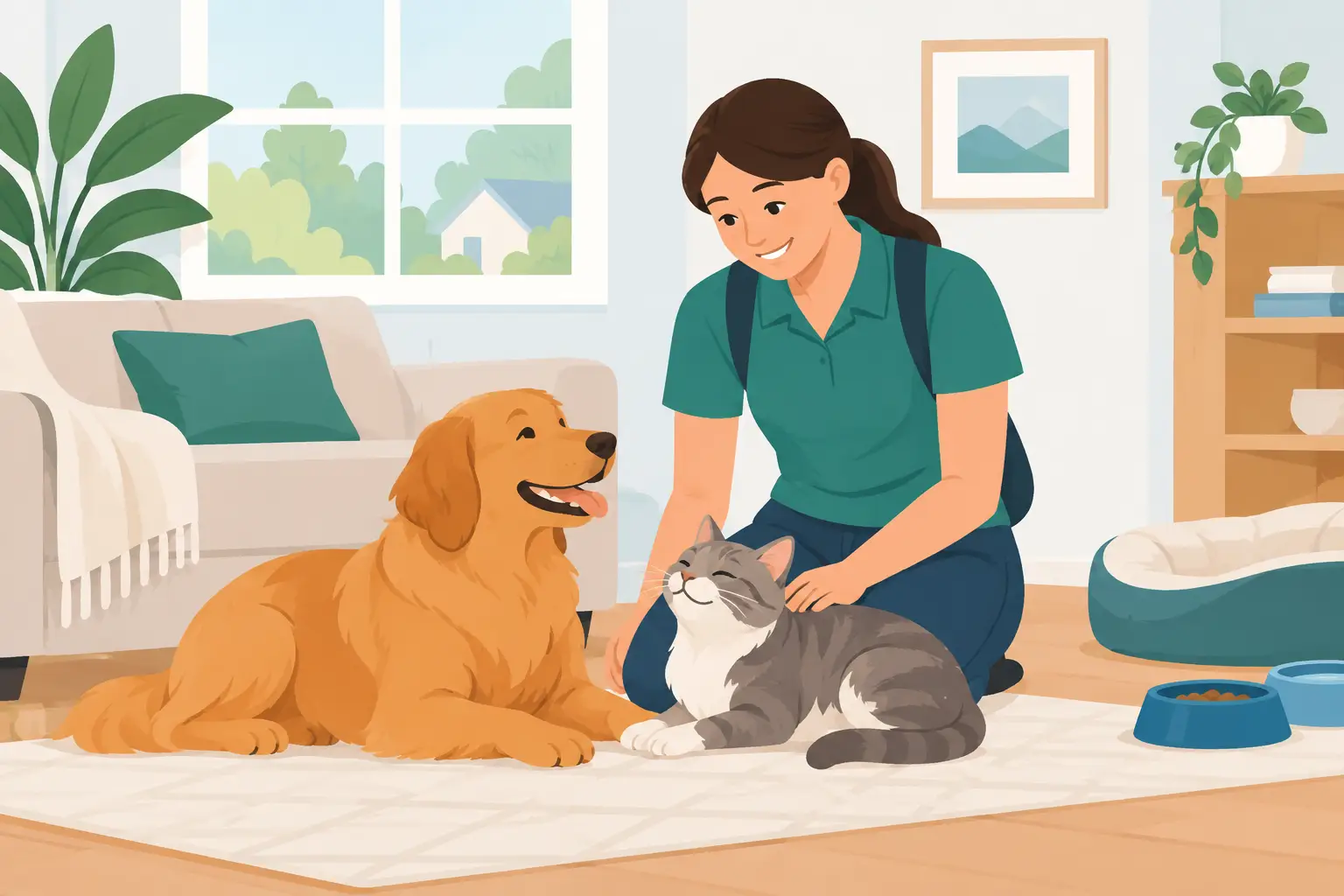 Pet Sitting That Lets Your Pets Stay at Home