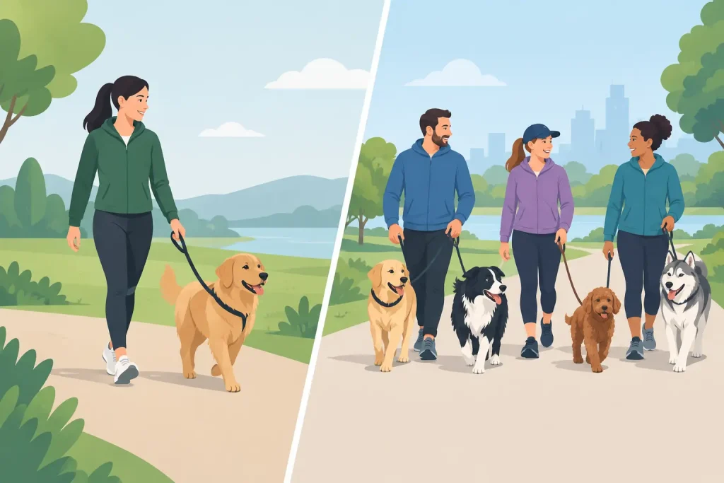 Private Walks Versus Group Walks for Dogs